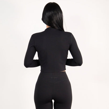 Essence Zip-Up Jacket- Black