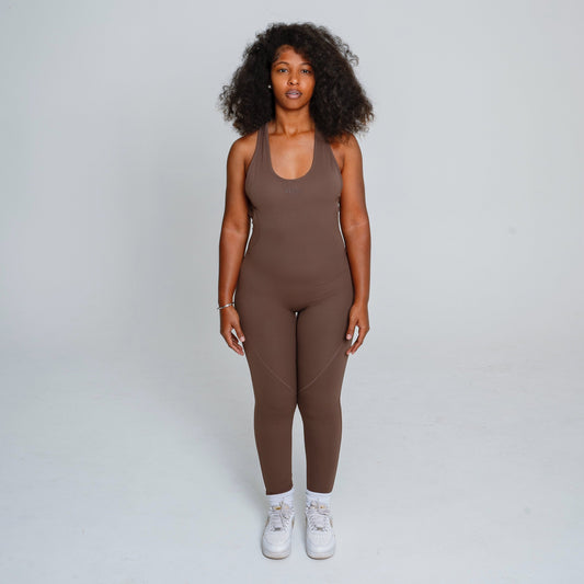 Flow Jumpsuit in Chocolate